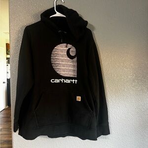 Carhartt Black Logo Hoodie – Size 2X